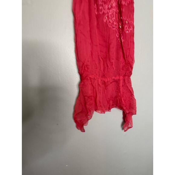 Y2k Twentyone fairycore flowy silk tunic top - Picture 6 of 8